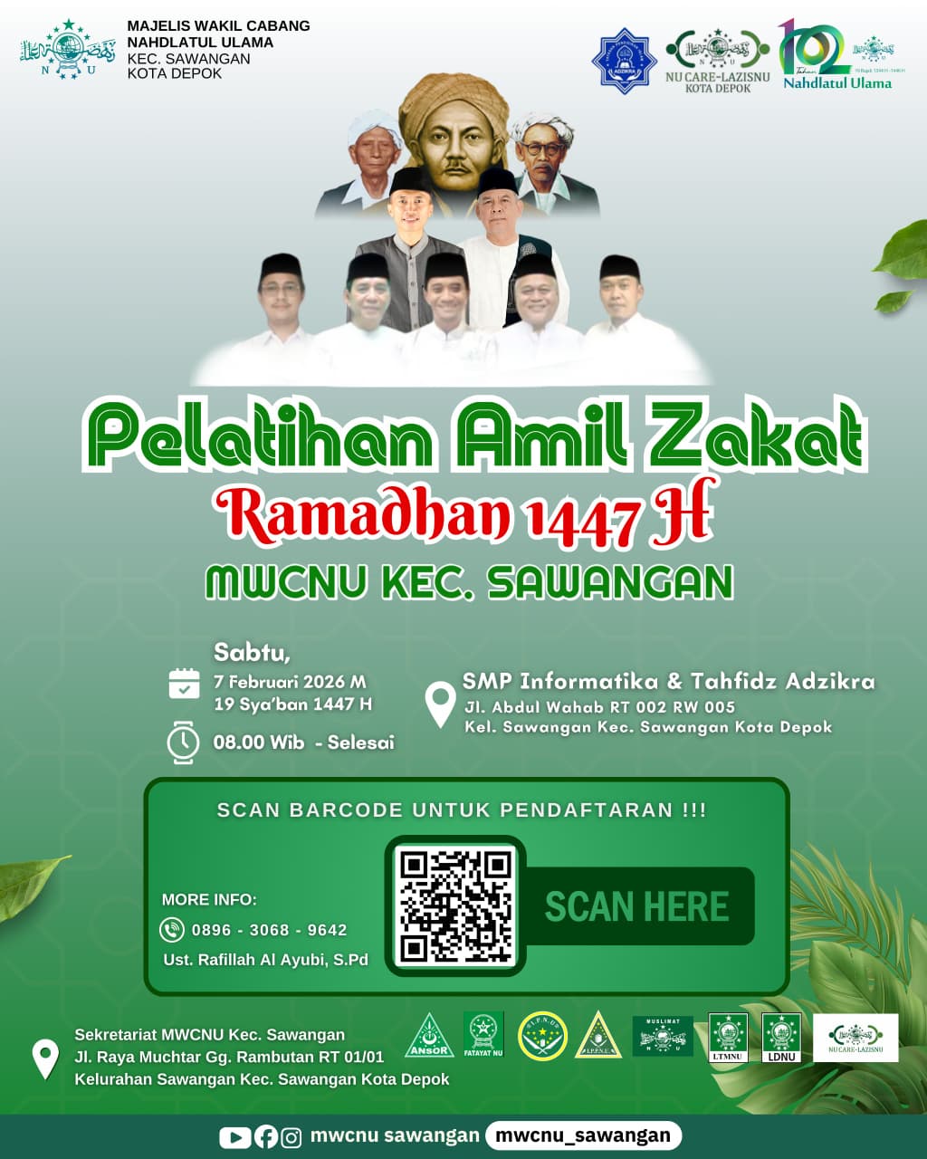 MWCNU Sawangan Gelar Pelatihan Amil Zakat Sambut Ramadhan 1447 H